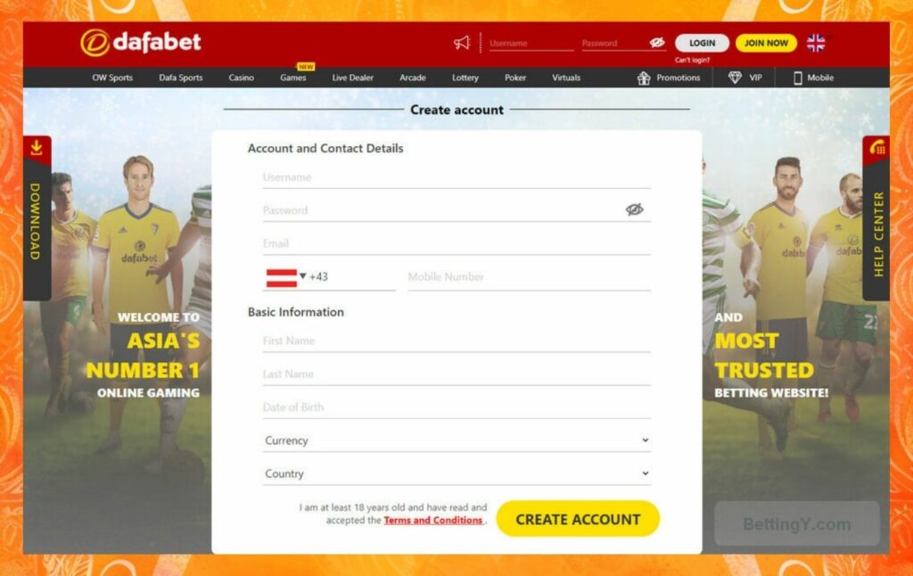 Dafabet site Registration guide A Simple Process